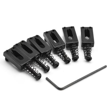 Imagem de SoulDiM Selim De Ponte Guitarra Com Parafusos Mola, Chave Tremolo Para Fender Strat Stratocaster Tele Telecaster, Peças Reposição Elétricas, Acessórios, 6 (Preto)