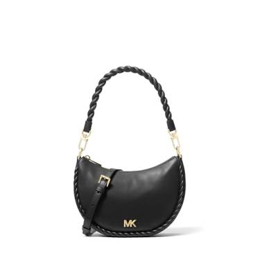 Imagem de Michael Kors Bolsa conversível pequena Kyla, Ferragens douradas/trança torcida/preta, One Size