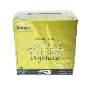 Imagem de Chá Limão e Gengibre Orgânico Sachês Campo Verde