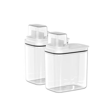 Imagem de Kit 2 Dispensers para Sabão Líquido, Pó e Amaciante - Ou Linha FLow (1,5 Litro)