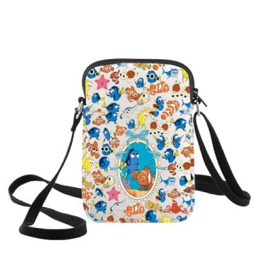 Imagem de WZMPA Bolsa tiracolo Fish Nemo & Dory presente filme peixe oceano aventura bolsa de ombro desenho animado filme mercadoria, Fish Nemo-cb, Bolsa tiracolo