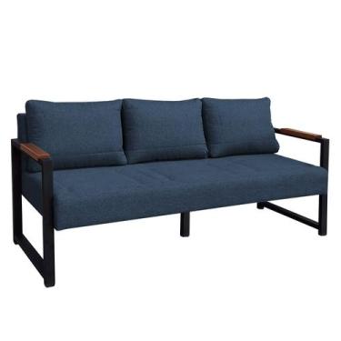 Imagem de Poltrona 03 Lugares Estilo Industrial Braço de Ferro Ipanema - Gonçalv