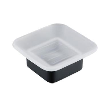 Imagem de Conjunto de banheiro preto fosco SUS304 - Suporte para toalhas, suporte para papel higiênico, suporte para parede, saboneteira quadrada