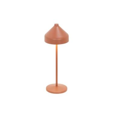 Imagem de Zafferano – Luminária Portátil Amelie (Terracota) Touch LED 2200K–3000K | Recarregável, Base de Contato para Uso em Mesa, Chão, Parede ou Suspensa | Design Versátil p/Ambientes Internos e Externos