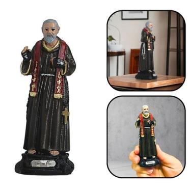 Imagem de Imagem Padre Pio Resina 12 cm - FORNECEDOR 17