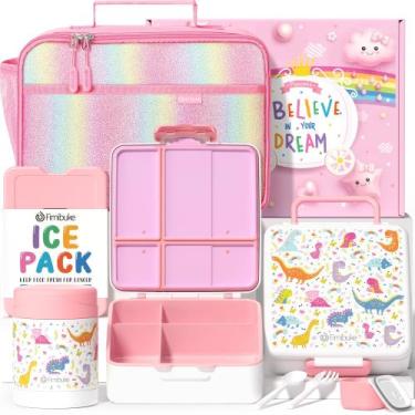 Imagem de Lancheira Fimibuke Kids Bento Snack com bolsa, garrafa térmica de 350 