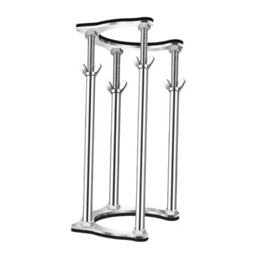 Imagem de Fenteer Suporte de pia embutido, pernas de apoio, resistente ao desgaste, antiderrapante, suporte ajustável sob a pia, kit de reparo para decoração, banheiro, 41cm a 51cm