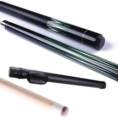 Imagem de Tacos De Bilhar Para Homens Profissional, Taco De Sinuca, Cabeça De Taco De 13mm, Maple Duro Canadense, 1/2 Split, Fácil De Transportar, Bastão De Bilhar Para Bar Ho, Black and White, 13mm