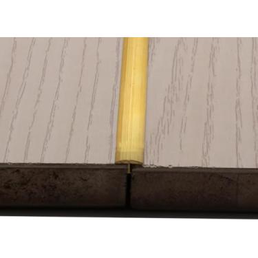 Imagem de Tira De Acabamento De Latão Sólido Tiras De Acabamento De Ouro, Tira Divisora De Piso De Moldagem Em T Lamite Para Carpete, Barra De Pasta De Costura Decorativa De Borda De Az, Gold, 10mm (3/8") W