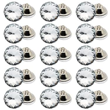 Imagem de Agidea 30 Peças De Botões Cristal Para Estofamento Mm/1,18", Strass Transparente Costura, Imitação Diamante Tufos, Artesanato Faça Você Mesmo, Cabeceira Sofá-Cama, Decoração Parede