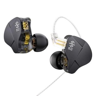 Imagem de Fones de ouvido intra-auriculares CCZ MC01 10 mm com ímã duplo grande DD para jogos, fones de ouvido com fio, fones de ouvido intra-auriculares com cabo destacável 5N OFC, sem microfone, para músicos