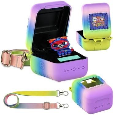 Imagem de JCHPINE Silicone Cover Case for Bitzee Interactive Digital Pet and Case, Protective Skin Sleeve for Bitzee Virtual Electronic Pets Accessories (for Original 15 Animals) (Rainbow)