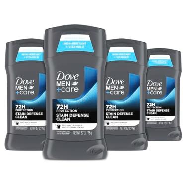 Imagem de Dove Men+Care Deodorant Stick for Men, Anti-white Marks & Anti-yellow Stains Stain Defense Clean with 72-hour Sweat and Odor Protection 2.7 oz 4 Count