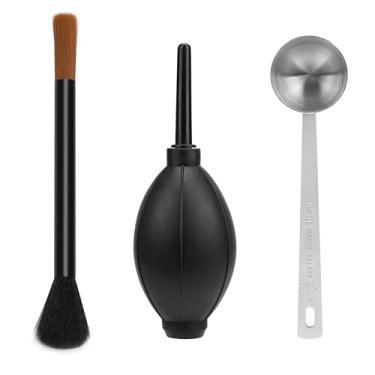 Imagem de TOCCOOL Kit de limpeza de moedor de café com escova, colher e soprador - Ferramentas de limpeza de máquina de café expresso, acessórios de barista para moagem, grãos, filtros de portafilters