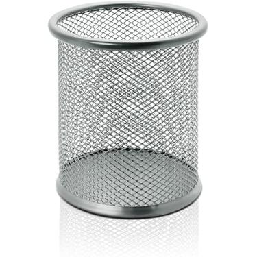 Imagem de Porta Lapis Organizador Aramado Redondo Prata 10cm