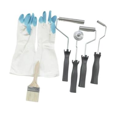 Imagem de WeiLaiKeQi Ferramenta de rolo de fibra de vidro, rolo de laminação de resina, rolos de bolhas, remoção de espuma para barco