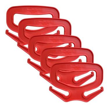 Imagem de Kit Com 10 Alças Para Suporte De Sacolas De Mercado Vermelho - Russo A