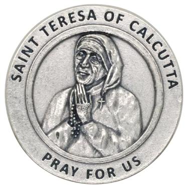 Imagem de Saint Teresa of Calcutta Coin and Prayer Card for Teenage Daughter | Inspirational Faith Token with Mother Teresa Quote | 1.25" Metal Coin | Great Catholic Gift