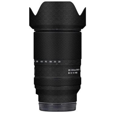 Imagem de Adesivo de lente de câmera antiarranhões para Tamron 28-300mm F4-7.1 adequado para Sony Mount Coat Wrap película protetora película protetora capa 28-300 F4-7.1 (fibra de armadura preta)