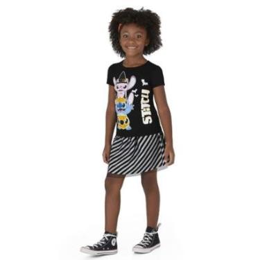 Imagem de Conjunto Infantil Menina Blusa Brilha No Escuro e Saia Tule Stitch - Malwee-Feminino