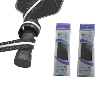 Imagem de JICOJIN 2 peças de fita de substituição para pickleball overgrip preto para pickleball, tênis, badminton, squash