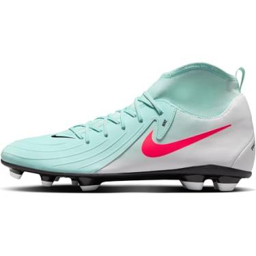 Imagem de Nike Chuteiras de futebol Phantom Luna 2 Club MG de cano alto (FJ2558-300, Mint/Off Noir/Atomic Red), Mint/Off Noir/Atomic Red, 41