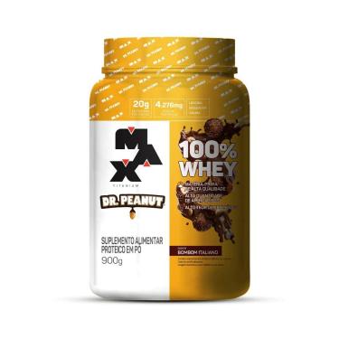 Imagem de Whey Protein 100% Whey Dr. Peanut Sabor Bombom Italiano 900g Max Titanium
