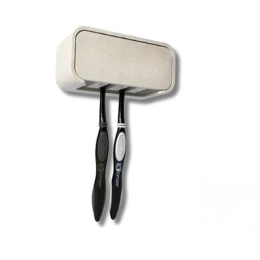 Imagem de Suporte Para Escova de Portátil Premium - Suporte Para 2 ou 4 Escovas + Kit instalação C/Fita Dupla Face(Rosa,2 Escovas)