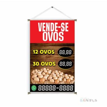 Imagem de Banner pronto Ovo BA 242 medida 45x70 cm arte pronta