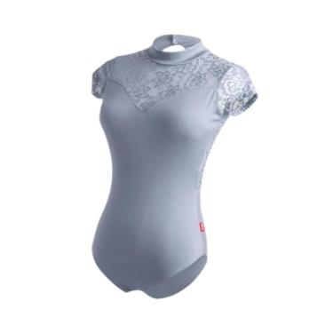 Imagem de Dynwave Collant de balé feminino casual respirável com ajuste perfeito, Cinza Claro, Xl