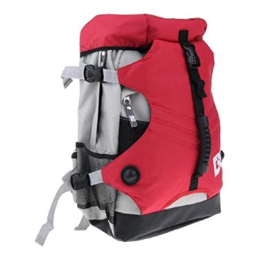 Imagem de kowaku Patins em Linha de Patins Mochila Sapatos de Patinação Botas Armazenamento Bolsa de Transporte, Vermelho