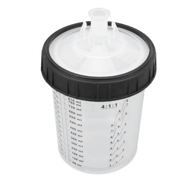 Imagem de Zhjvihx Pulverizador de Tinta Descartável Tampa de Xícara de Copo, Plásticos Pulverizador de Tinta Descartável Mistura de Copo Universal Fit 10 Plugues 1 Anel de Vedação 40 Tampas para de