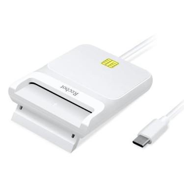Imagem de Leitor CAC Recbot C USB C Militar Smart Card Leitor branco
