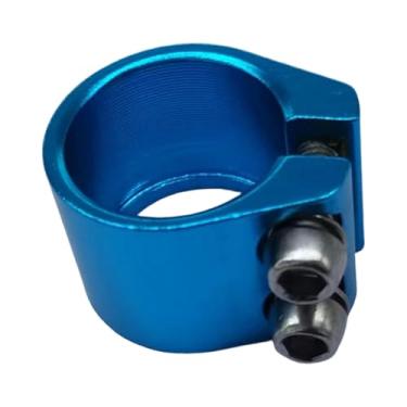 Imagem de Fenteer Grampo de canote de selim de bicicleta 28,6 mm, acessório de substituição confiável, grampo de aperto leve, de canote de selim de bicicleta de estrada, Azul