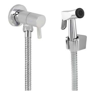 Imagem de Ducha Higiênica Registro E Gatilho Metal 1/4 De Volta Inox