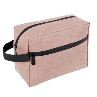 Imagem de Bolsa de Higiene Pessoal de Viagem com Bolso e Compartimento Bolsa Portátil de Lavagem de Viagem Bolsa de Higiene Pessoal Leve Sacos de Barbear Duradouros para Homens e Mulheres, Rosa, 1, Prático