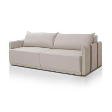 Imagem de Sofá Retrátil e Reclinável Urban 2.15m Sem Caixa Tecido Novo Linho 4 L