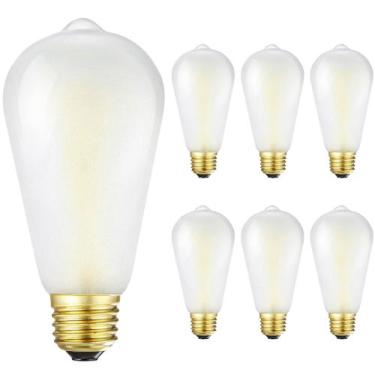 Imagem de Lâmpadas LED Edison HOMOSUM E26 Frosted 8W 4000K 850 lm, pacote com 6