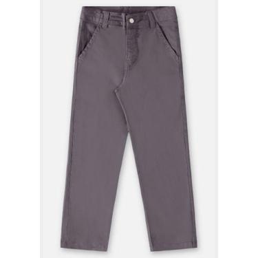 Imagem de Calça Básica em Sarja Infantil Menino Up Baby, Cinza, 1