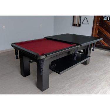 Imagem de Mesa de Sinuca e Jantar - 2,20x1,18 - Nelson Bilhares, Bordô