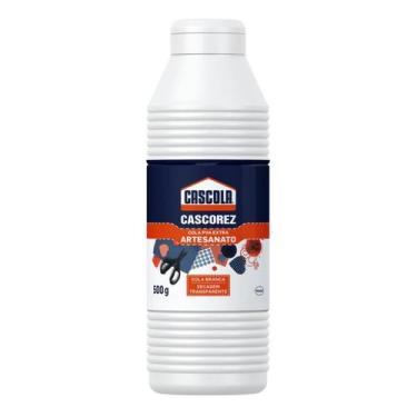 Imagem de Cola para artesanato Cascorez 500g branca com secagem transparente