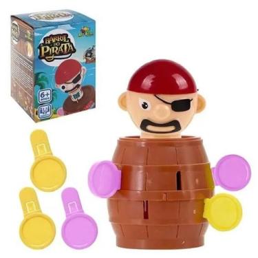 Imagem de Brinquedo Bebe Jogo Barril do Pula Pirata  Mini Infantil 10x4,5 - Zein