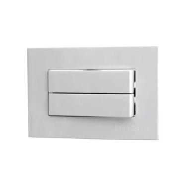 Imagem de Interruptor Duplo Embutir para Móvel Madeira 10a Branco Completo - MAR