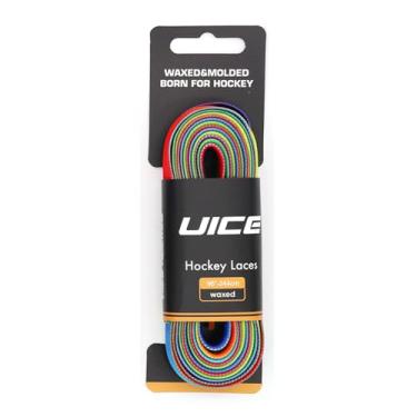 Imagem de Cadarços de skate de hóquei 274.3 cm 304.8 cm 330.2 cm Rainbow Colors Senior Junior Youth - Cadarços de skate de gelo encerados e de pano - Cadarços de hóquei duráveis com ajuste firme para melhor