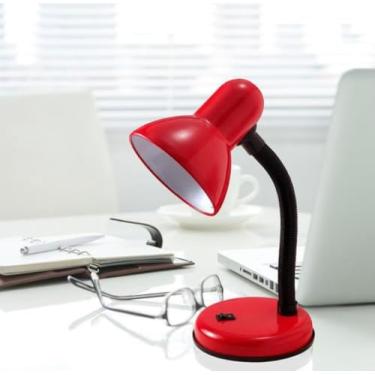 Imagem de Luminária de Mesa com Base Flexível, Vermelha, Design Clássico para Estudo e Trabalho