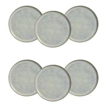 Imagem de Conjunto de Pratos Rasos Porto Brasil Bio Green Granite 27,5cm - 6 Peças