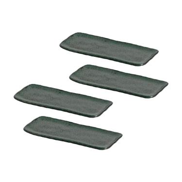 Imagem de Conjunto de Travessas Retangulares Pequenas Porto Brasil Orgânico Greenery 22x9,5cm - 4 Peças