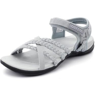 Imagem de Sandálias de caminhada UBFEN Sport Walking para mulheres cinza tamanho