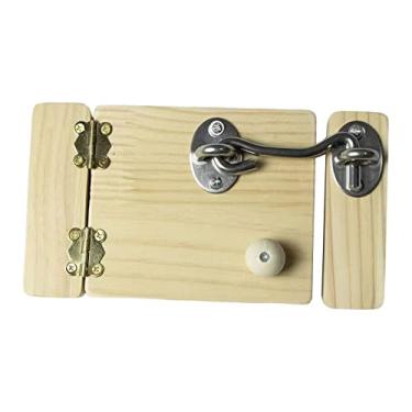 Imagem de Vaveren Placa Ocupada DIY Acessórios Atividades de Aprendizagem Habilidade Fina Educação Precoce Placa de Atividades Sem Pintura para Lembrancinhas de, Porta