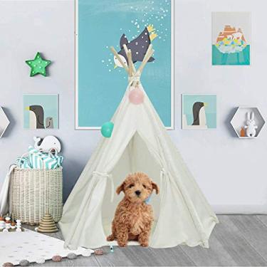 Imagem de Tenda para cães e gatos fofa para animais de estimação com tapete, barraca para cães portátil 60 cm Casa para cães interior ao ar livre